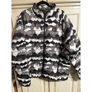 Duluth Trading Alaskan Hardgear XL Black Gray Mountain Camo Jacket Puffer Coat